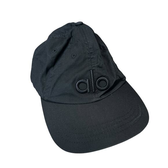 ALO YOGA Off-Duty Black Hat Baseball Cap Adjustable Cotton OS Casual - Picture 1 of 4
